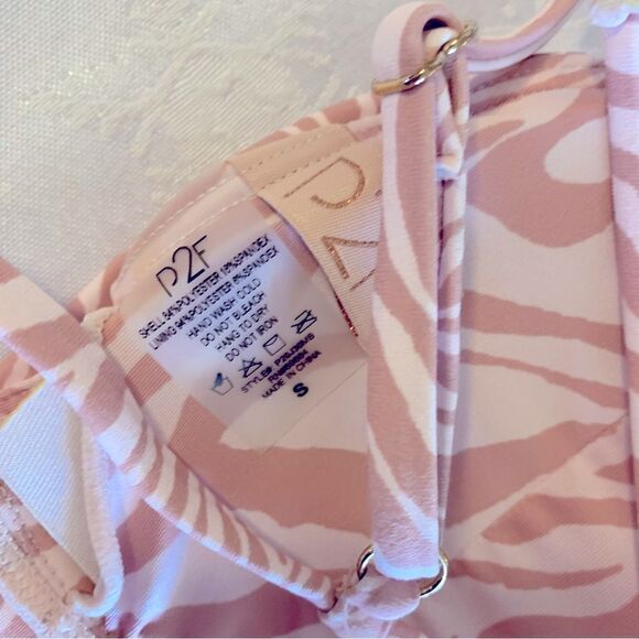 P2F Power 2 the Flower Swimsuit Zara Blush Animal Print Padded Sz Small NWOT - Picture 12 of 12